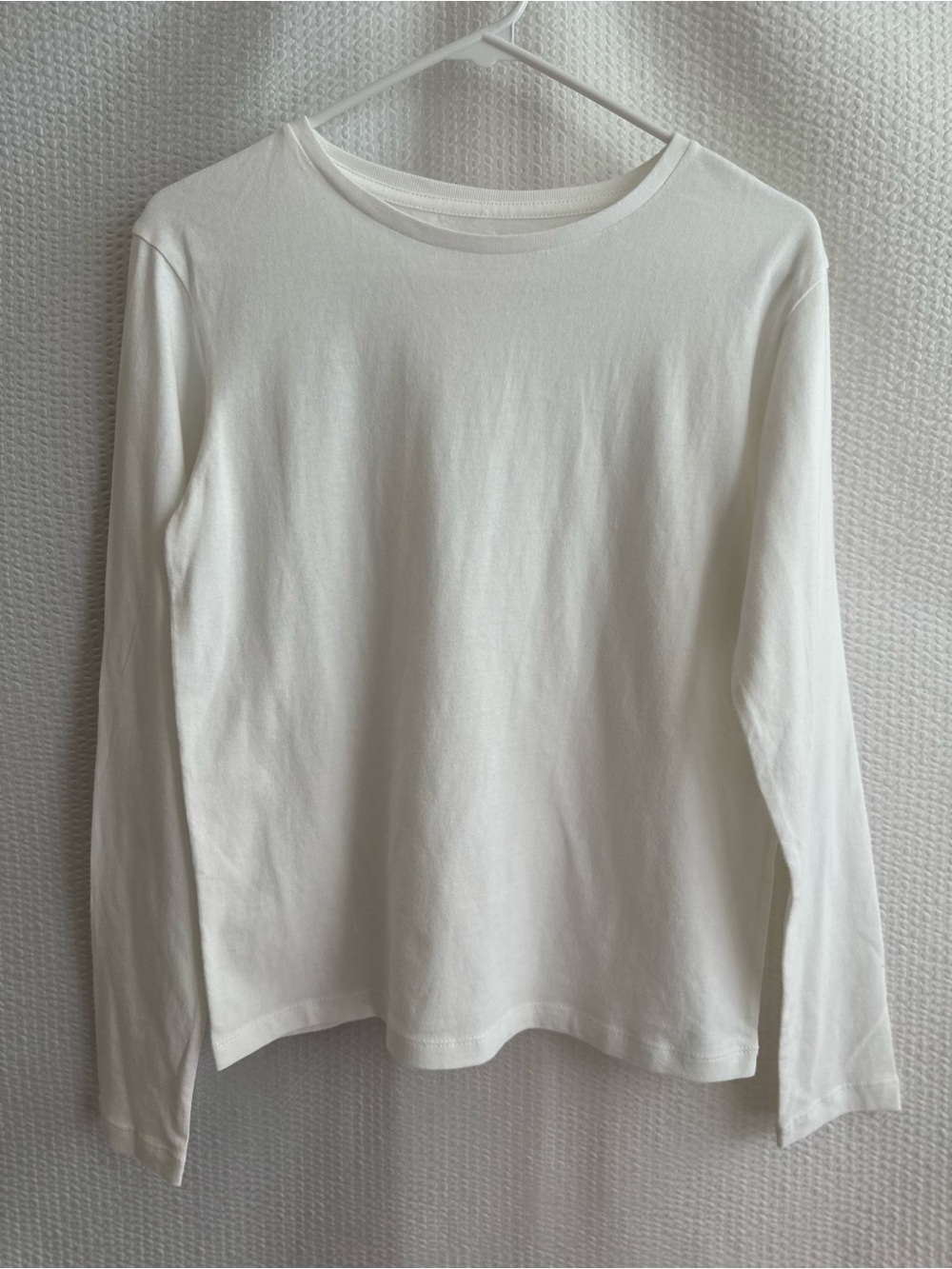 BANANA REPUBLIC Timeless Tee White Long Sleeve Crew Neck Modal Stretch Top Mediu